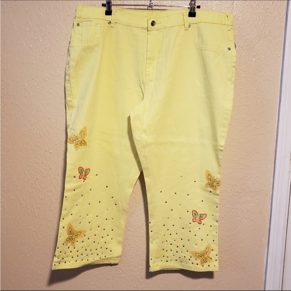 DG by Diane Gilman Cropped Capris Pants Size 20WP